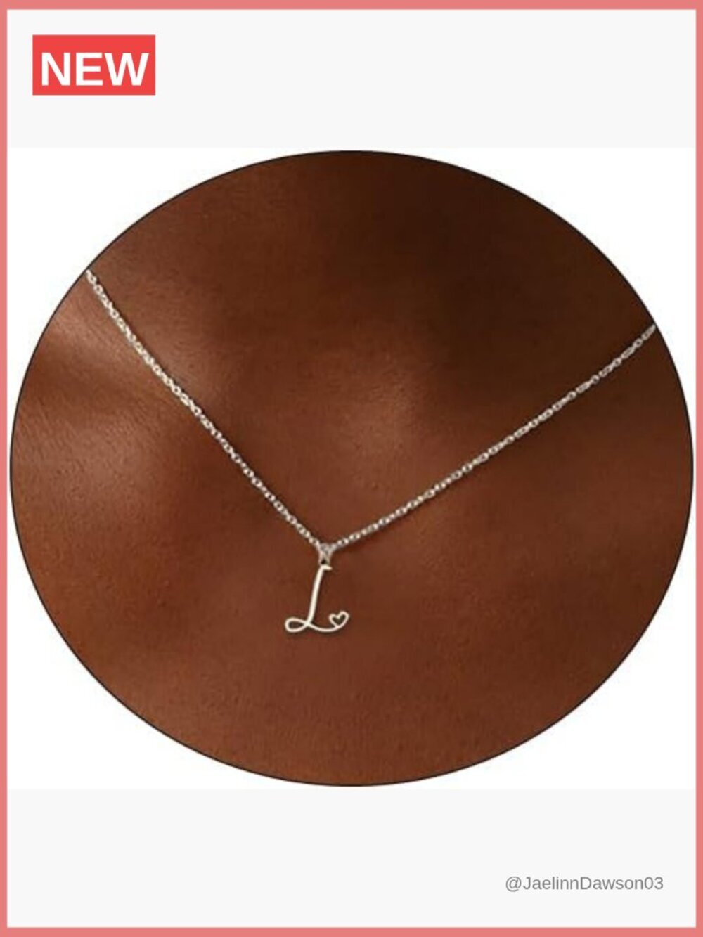 Dainty Letter Pendant Necklace 16.5" Adjustable Choker Monogram Jewelry